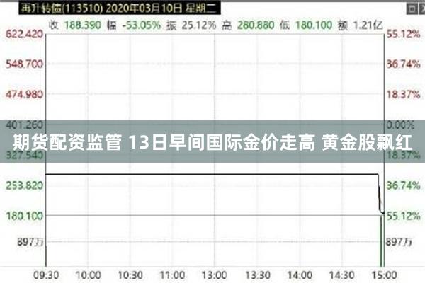 期货配资监管 13日早间国际金价走高 黄金股飘红